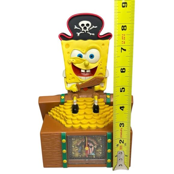 SpongeBob SquarePants Pirate Treasure Chest Clock & Bank 2006 CLOCK ONLY! READ! - Picture 2 of 16